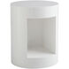 Beacon 22.5 X 18 inch High Gloss White End Table